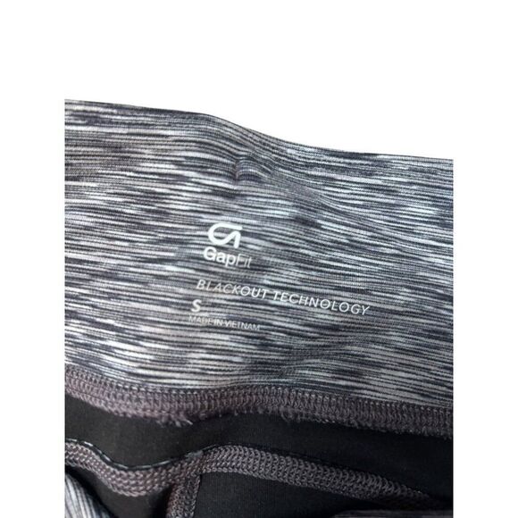 GapFit  19" Womens Blackout Technology Leggings S Spandex Polyester Heather Gray - Picture 2 of 7